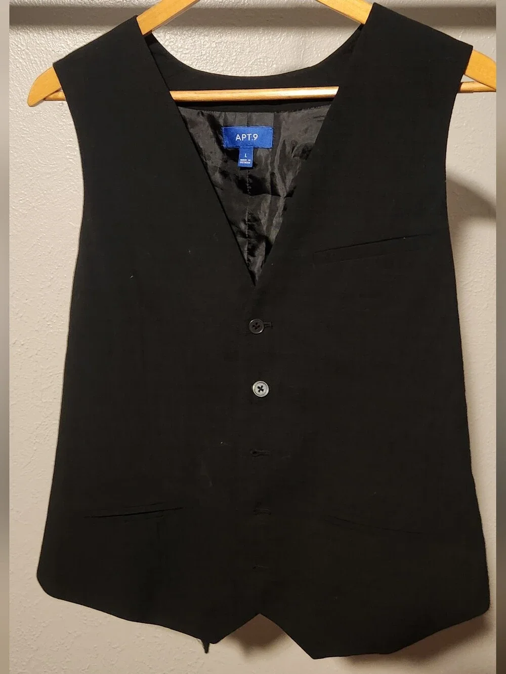 Apt. 9 Men's Black Tailored Dress Vest